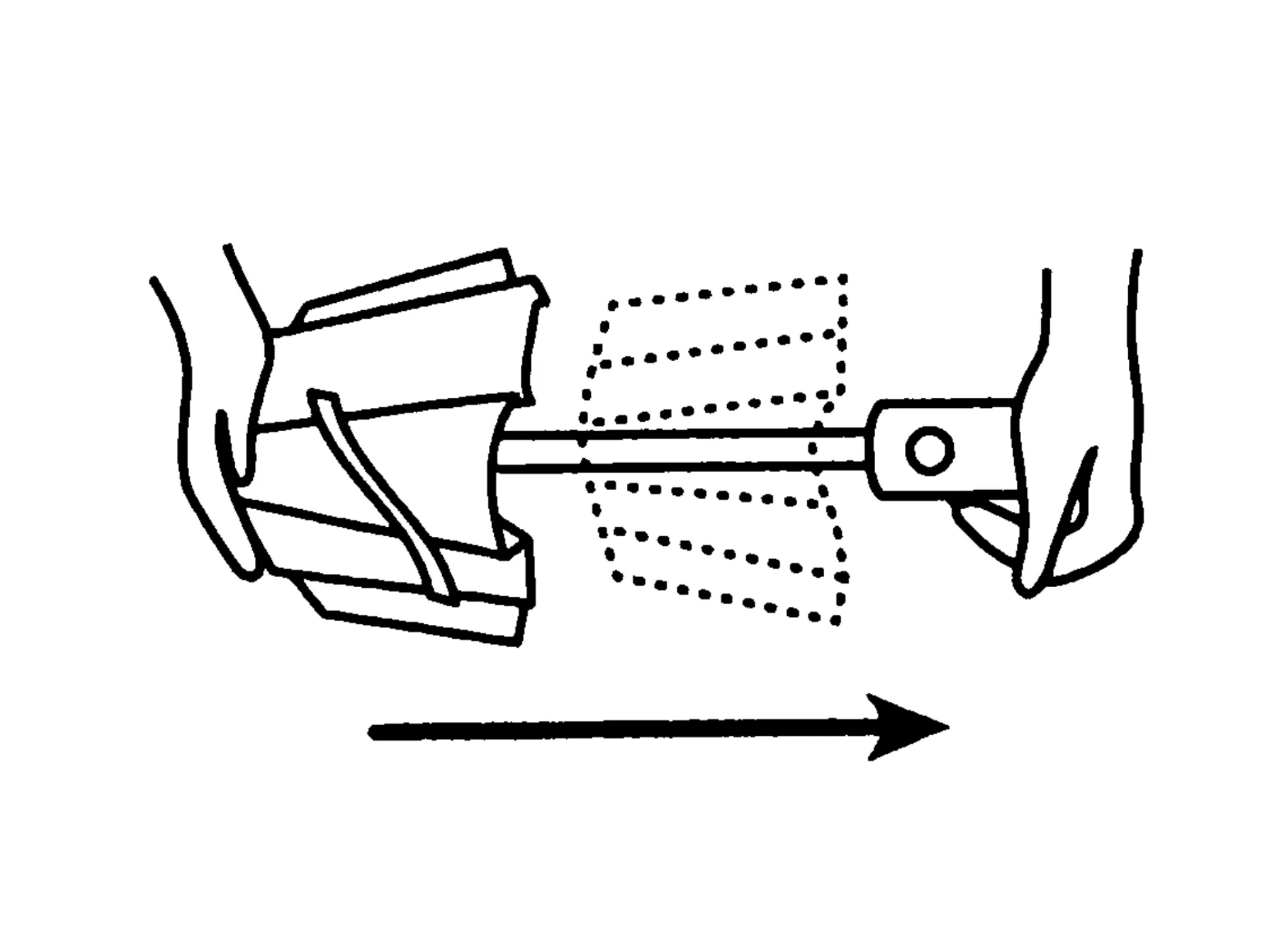 自動傘の閉じ方画像２