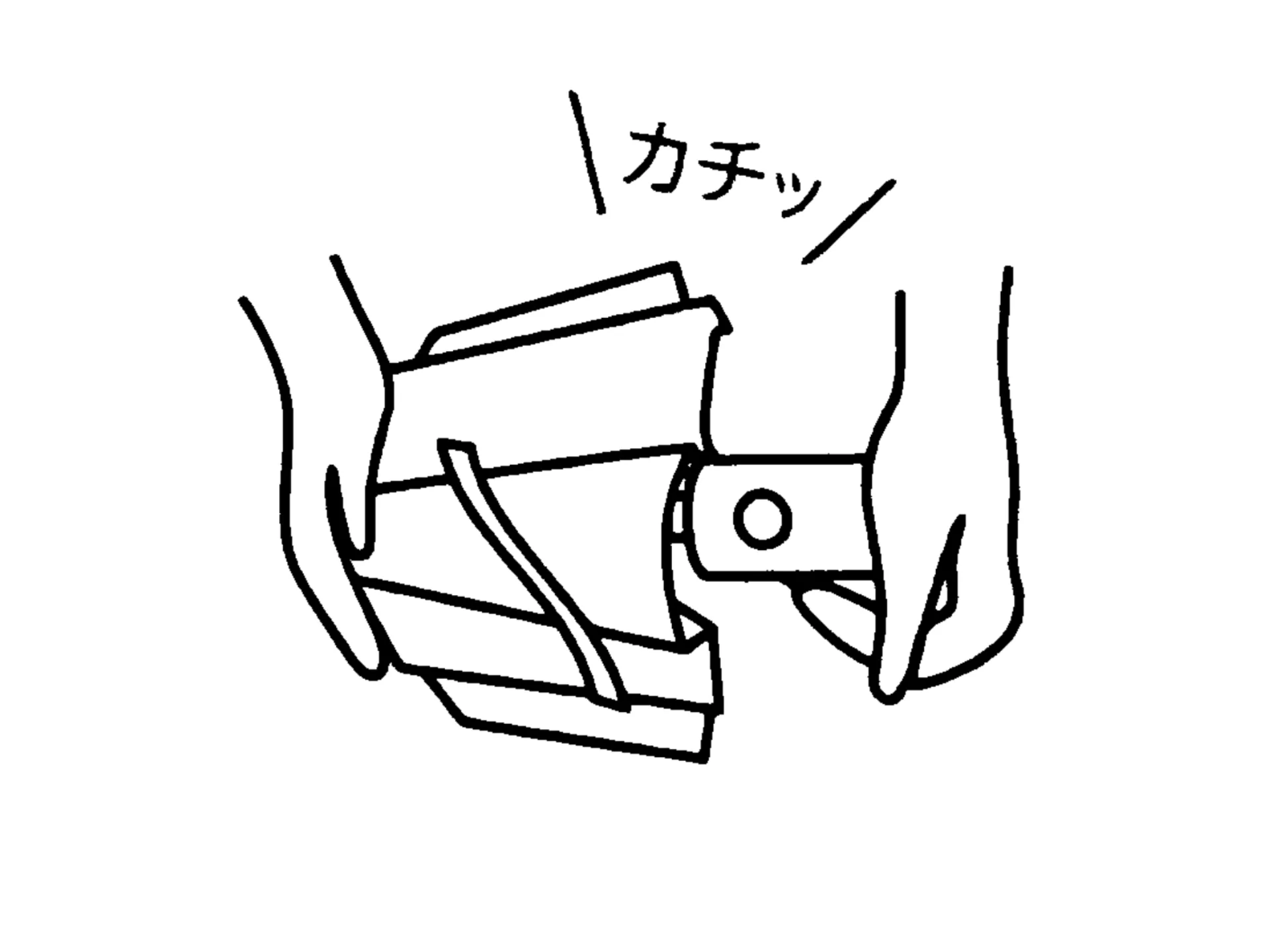 自動傘の閉じ方画像３