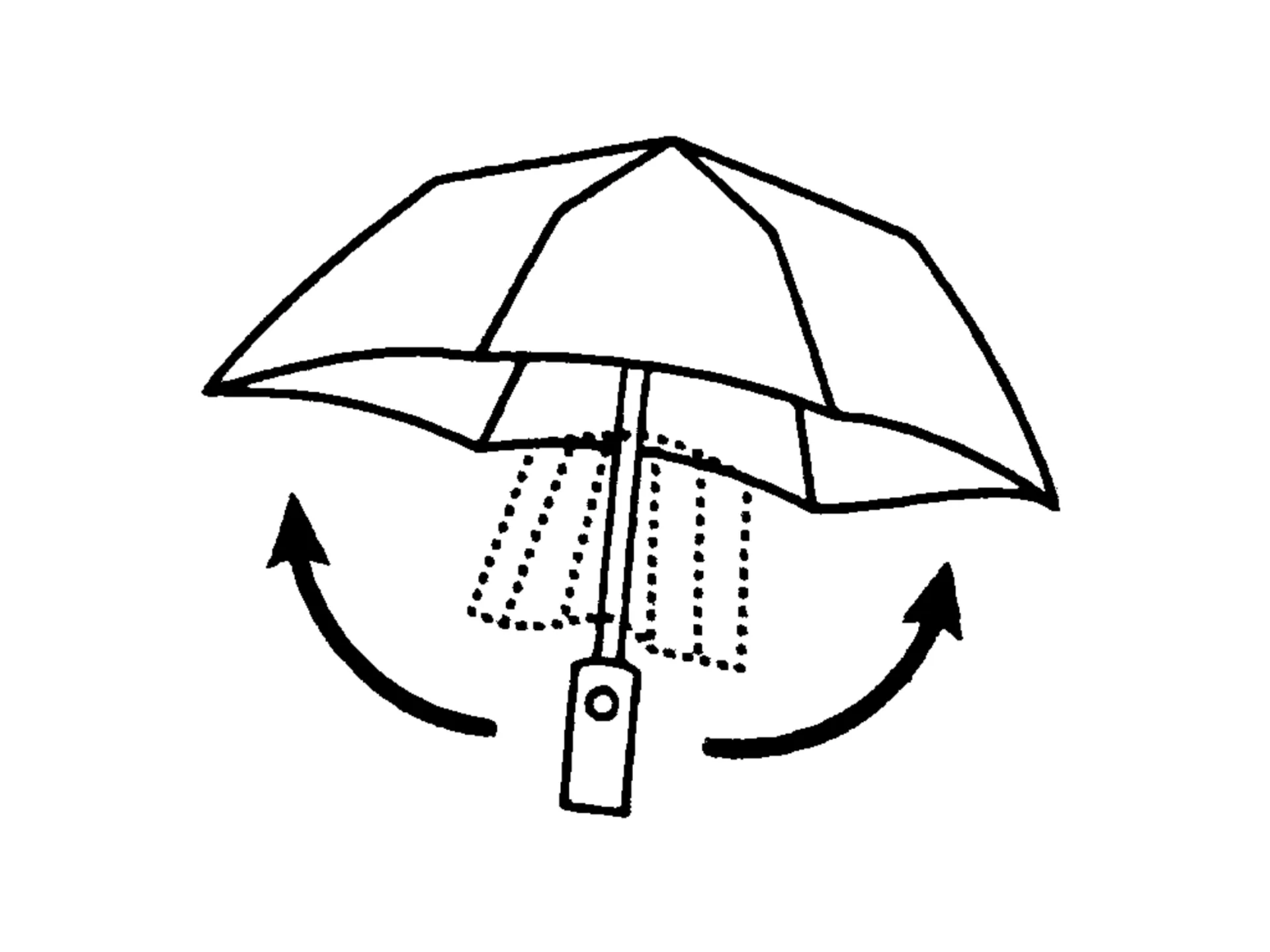 自動傘の開き方画像３